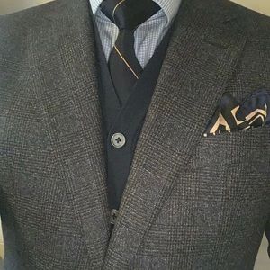 Brooks Brothers Plaid Charcoal Sport Coat